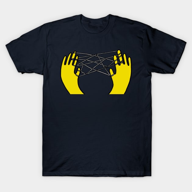 Yellow Cats Cradle T-Shirt by evannave